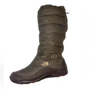 The North Face Nuptse Boots 8 Zip Up Goose Down 550 Knee High Ripstop IcePick